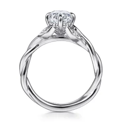 Online Gabriel & Co. Daija - 14K White Gold Twisted Oval Diamond Engagement Ring