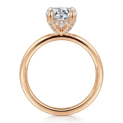 Sale Gabriel & Co. Daniele - 14K Rose Gold Round Solitaire Diamond Engagement Ring