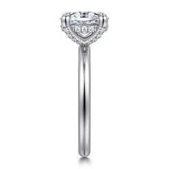 Best Gabriel & Co. Daniele - 14K White Gold Oval Solitaire Diamond Engagement Ring