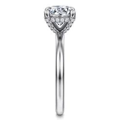 Sale Gabriel & Co. Daniele - 14K White Gold Round Solitaire Diamond Engagement Ring