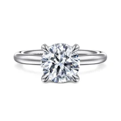 Sale Gabriel & Co. Daniele - 14K White Gold Round Solitaire Diamond Engagement Ring