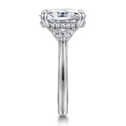 Discount Gabriel & Co. Dani - 14K White Gold Oval Diamond Engagement Ring