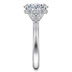 Clearance Gabriel & Co. Dani - 14K White Gold Oval Diamond Engagement Ring