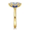 Hot Gabriel & Co. Dani - 14K Yellow Gold Marquise Shape Diamond and Sapphire Engagement Ring