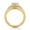 Online Gabriel & Co. Danni - 14K Yellow Gold Cushion Cut Three Stone Diamond Engagement Ring