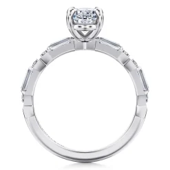 Discount Gabriel & Co. Dariella - 14K White Gold Oval Diamond Engagement Ring