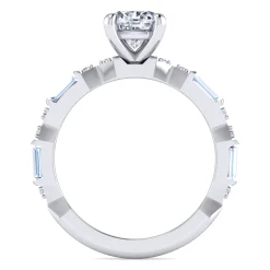 Outlet Gabriel & Co. Dariella - 14K White Gold Round Diamond Engagement Ring