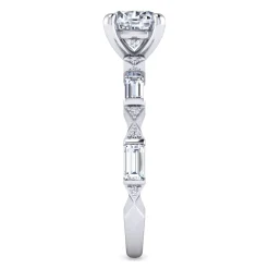 Outlet Gabriel & Co. Dariella - 14K White Gold Round Diamond Engagement Ring