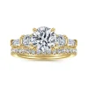 Clearance Gabriel & Co. Darmie - 14K Yellow Gold Round Five Stone Diamond Engagement Ring