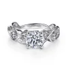 Sale Gabriel & Co. Deigna - Platinum Split Shank Round Diamond Solitaire Engagement Ring