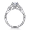 Discount Gabriel & Co. Deisha - 14K White Gold Twisted Marquise Shape Diamond Engagement Ring