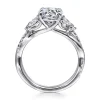 Discount Gabriel & Co. Deisha - 14K White Gold Twisted Round Diamond Engagement Ring
