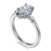Online Gabriel & Co. Dela - 14K White Gold Princess Cut Three Stone Diamond Engagement Ring