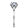 Best Gabriel & Co. Dela - 14K White Gold Round Three Stone Diamond Engagement Ring