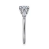 Hot Gabriel & Co. Dela - 14K White Gold Round Three Stone Diamond Engagement Ring
