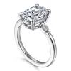 Hot Gabriel & Co. Dela - 14K White Gold Three Stone Oval Diamond Engagement Ring