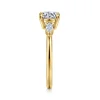 Sale Gabriel & Co. Dela - 14K Yellow Gold Three Stone Round Diamond Engagement Ring