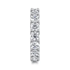 Outlet Gabriel & Co. Delfina - 14K White Gold Scallop Setting Round Diamond Eternity Band - 3.7 ct