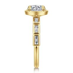 Gabriel & Co. Delphe - 14K Yellow Gold Round Diamond Engagement Ring