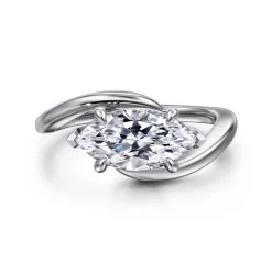Online Gabriel & Co. Delphi - 14K White Gold Bypass Marquise Shape Diamond Engagement Ring