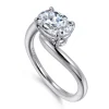 Clearance Gabriel & Co. Delphi - 14K White Gold Bypass Oval Diamond Engagement Ring