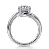Online Gabriel & Co. Delphi - 14K White Gold Bypass Princess Cut Diamond Engagement Ring