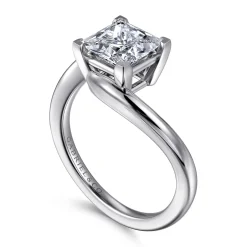 Online Gabriel & Co. Delphi - 14K White Gold Bypass Princess Cut Diamond Engagement Ring