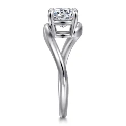 Best Gabriel & Co. Delphi - 14K White Gold Bypass Round Diamond Engagement Ring
