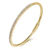 New Gabriel & Co. Demure - Closed Bangle Bracelet 14K Yellow Gold Diamond 0.75ct