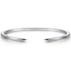 Sale Gabriel & Co. Demure - High Polished 14K White Gold Split Cuff Bracelet