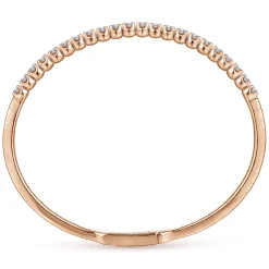 Best Gabriel & Co. Demure - 14K Rose Gold Diamond Bangle