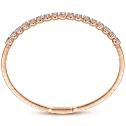 Outlet Gabriel & Co. Demure - 14K Rose Gold Diamond Bangle