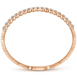 Online Gabriel & Co. Demure - 14K Rose Gold Diamond Bangle