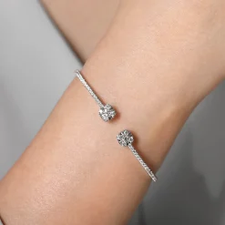 Outlet Gabriel & Co. Demure - 14K White Gold Diamond Bangle