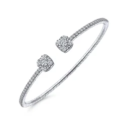 Outlet Gabriel & Co. Demure - 14K White Gold Diamond Bangle