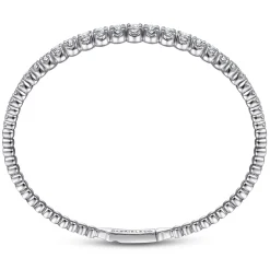 Best Gabriel & Co. Demure - 14K White Gold Diamond Bangle