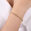 New Gabriel & Co. Demure - 14K White-Yellow Gold Diamond Bangle