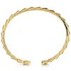 New Gabriel & Co. Demure - 14K Yellow Gold Geometric Open Bangle