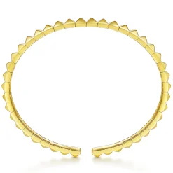 Outlet Gabriel & Co. Demure - 14K Yellow Gold Grommet Open Cuff Bracelet