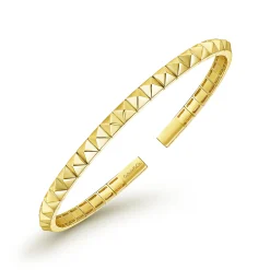 Outlet Gabriel & Co. Demure - 14K Yellow Gold Grommet Open Cuff Bracelet