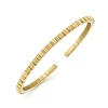 Hot Gabriel & Co. Demure - 14K Yellow Gold Textured Open Bangle