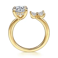 Online Gabriel & Co. Desire - 14K Yellow Gold Toi et Moi Round Diamond Engagement Ring