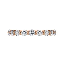 Best Gabriel & Co. Devinne - 14K Rose Gold Single Prong Diamond Anniversary Band - 0.8 ct