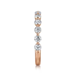 Best Gabriel & Co. Devinne - 14K Rose Gold Single Prong Diamond Anniversary Band - 0.8 ct