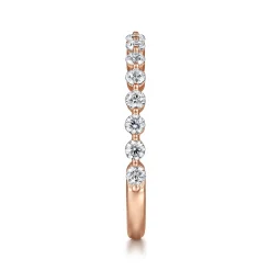 Gabriel & Co. Devinne - 14K Rose Gold Single Prong Diamond Anniversary Band - 0.5 ct