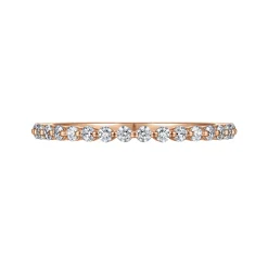 Hot Gabriel & Co. Devinne - 14K Rose Gold Single Prong Diamond Anniversary Band - 0.25 ct