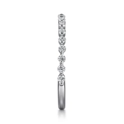 Sale Gabriel & Co. Devinne - 14K White Gold Single Prong Diamond Anniversary Band - 0.35 ct
