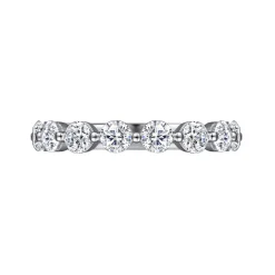 Online Gabriel & Co. Devinne - 14K White Gold Single Prong Diamond Anniversary Band - 1.5 ct