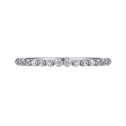 Best Gabriel & Co. Devinne - 14K White Gold Single Prong Diamond Anniversary Band - 0.25 ct