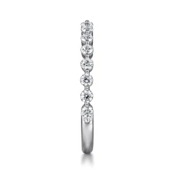 Outlet Gabriel & Co. Devinne - 14K White Gold Single Prong Diamond Anniversary Band - 0.5 ct